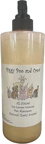 Champú blanqueador natural con aroma de harina de avena y cereza, sin peróxido de blanqueador ni alcohol para cerdos, perros, animales pequeños