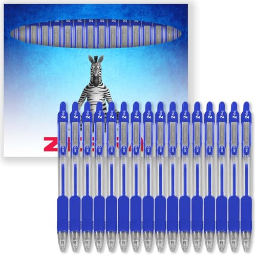 Zebra Pen Z-Grip Retractable Ballpoint Pens, 1.0mm Nib, Pack of 16, In Envelope Gift Packaging, School, Writing, Work