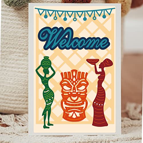 GLOBLELAND 7 peças de matrizes tribais africanas de corte, figuras de metal, rostos tribais, molde d