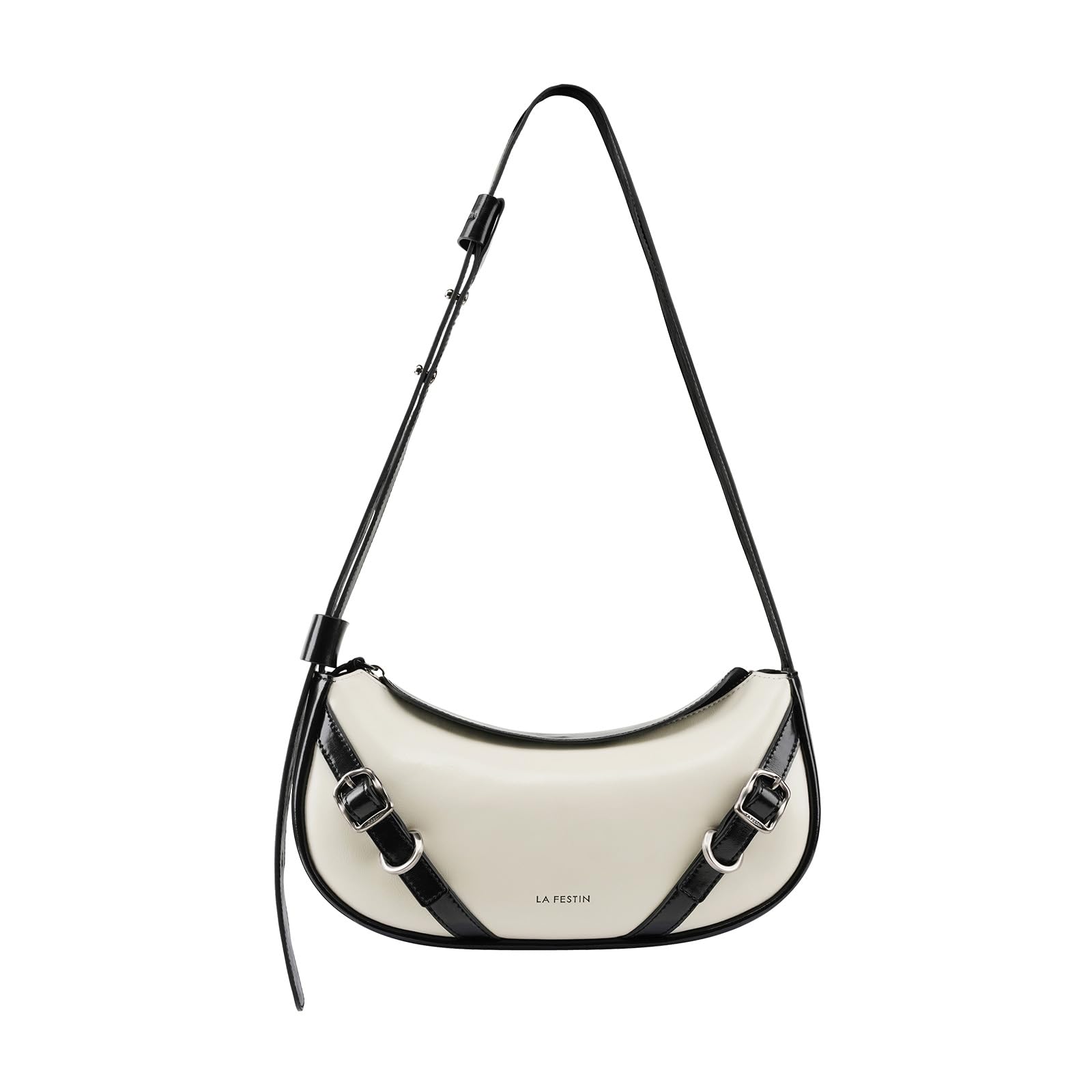 Small Purse Leather Bags For Women: White Shoulder Handbags Crossbody Bag - Adjustable Straps for Ladies Classic Vacation