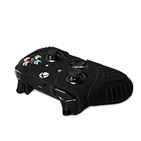 Vista 5 de CHINFAI Xbox One SX Controller Grip Skin Anti-Slip Silicone Protective Cover Case for Xbox 1 Controller with 4 Set Thumbstick Caps (Black)