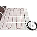 LuxHeat 40sqft Floor Heating Mat Kit - 120v Electric Floor Heating System - Easy to Install Radiant Heated Flooring System w/Self-Adhesive Mesh Includes Monitor & Sensor - Excludes Thermostat