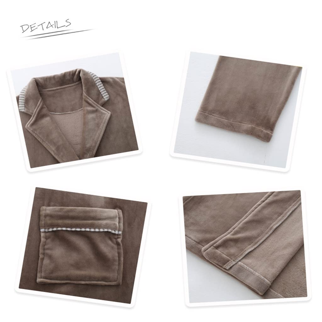 Albornoz de baño para Hombre, Ropa de Dormir, Albornoz, camisón, Batas para el hogar, Ropa de Dormir de baño para otoño e Invierno, Bata de Kimono
