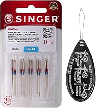 Singer Universal (Universal/Universal) 2020 Sewing Machine Needles Size 90/14 with Needle Threader Set of 10