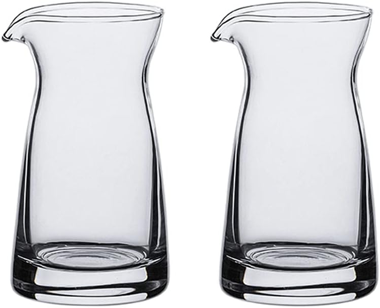 2pcs Glass Creamer Pitcher Sauce Serving Pitcher Milk Creamer Jug,100ml