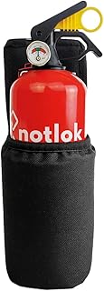 notlok Safety Work – Extincteur Poudre ABC 1kg + Incendie appareils électriques <1000V | Mini Extincteurs Voiture + Support Velcro | Petit Extincteur Maison Tous Feux | Auto, Camping Car, Bateau