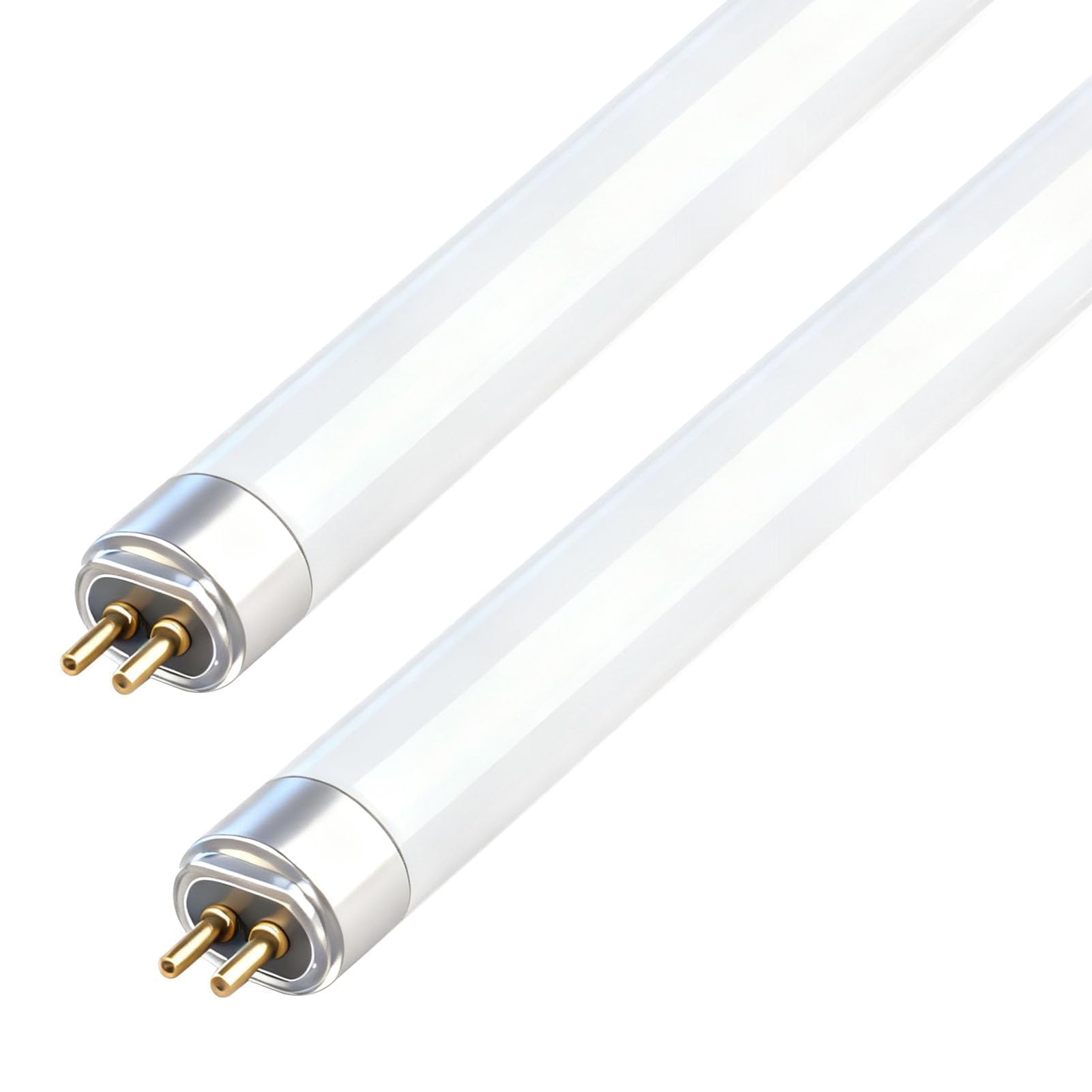 AETPI 2 Pack T5 8W Fluorescent Tube Light,Warm/Cool White (288mm Length) (2700K Warm White)