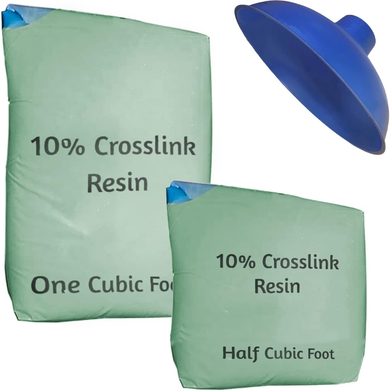 Upgraded 10% Crosslink Water Softener Refill Kit - 1.5 cu ft (48k) with funnel