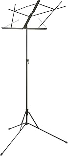STRUKTURE SMS1-BK 3-Part Adjustable Music Stand w/Bag - Gloss -inBlack Licorice-in