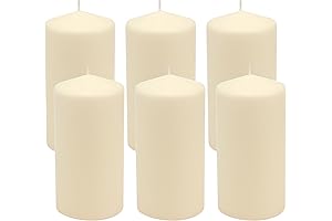Stonebriar Pillar Candles 3x6 - Set of 6 Unscented Ivory Candles