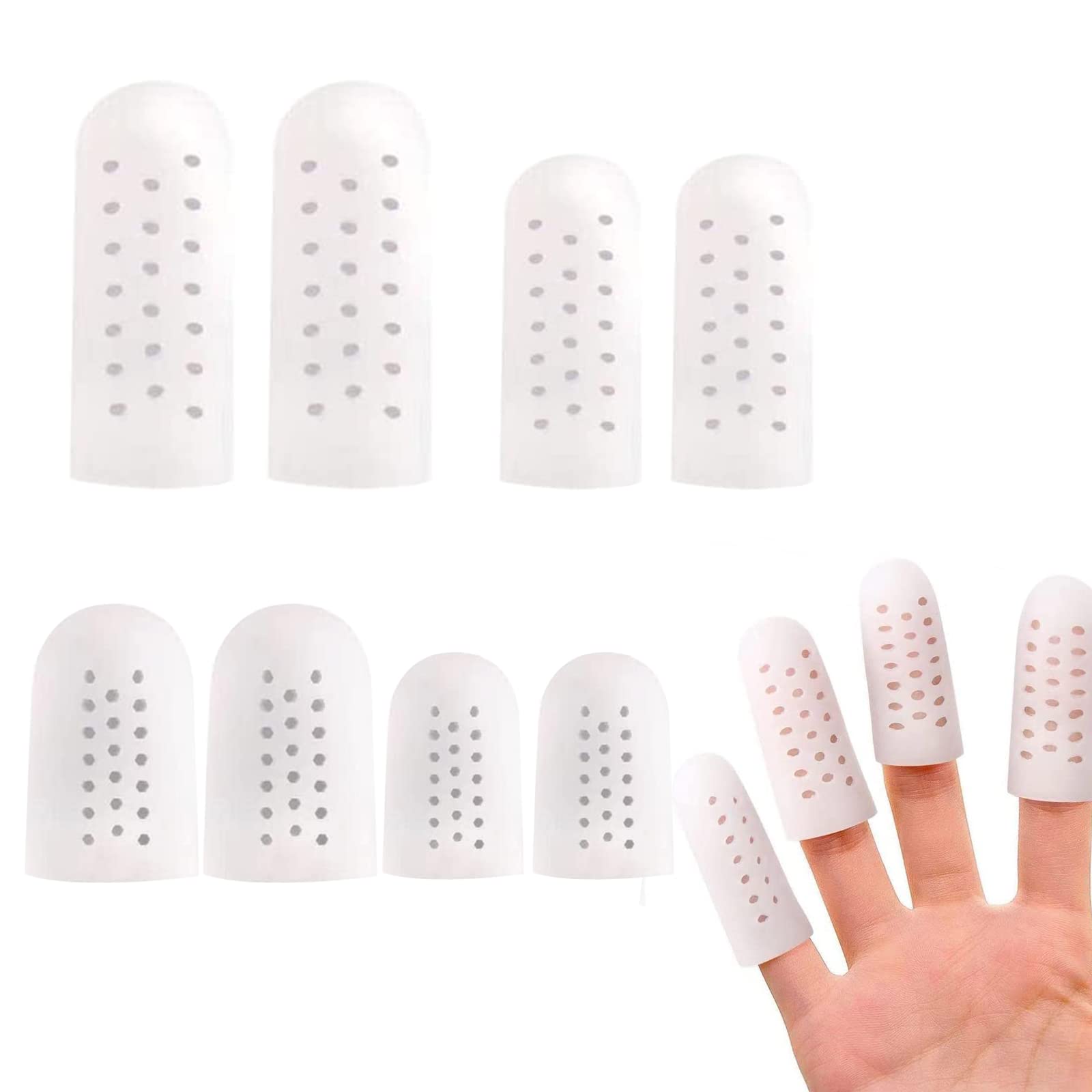 30 Pièces Protecteur De Doigt De Gel Doigtiers Silicone Capuchon De