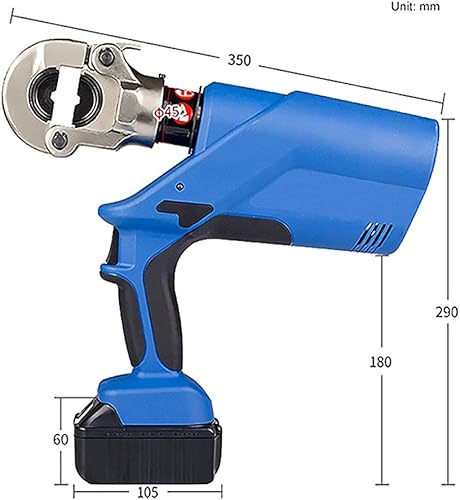Miniatura 5 de ATO Herramienta de prensado hidráulica alimentada por batería, alicates de crimpado a batería, fuerza de crimpado de 6 toneladas, rango de prensado