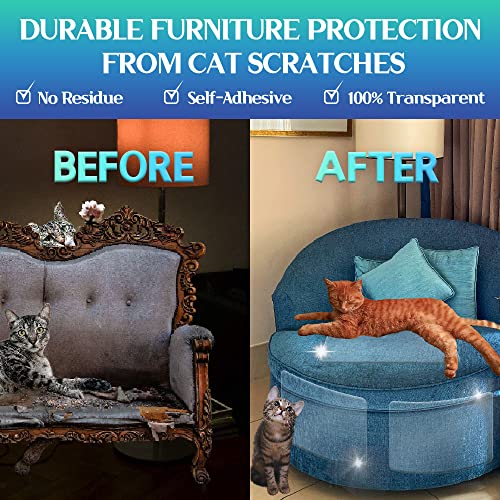 HA SHI Protetor contra arranhões para gatos – Folhas de proteção de móveis ou fita adesiva, cobertur