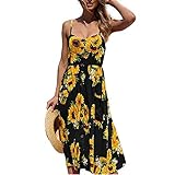 Material: Polyesterfaser nobrand Sommer europäische und amerikanische sexy Neckholder Button Back Kleid Frauen