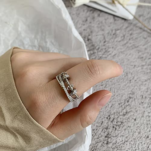 Inerrwix To My Daughter - Fidget Ring Anxiety Meditation Ring For Women Girls Ring With Beads Spinner Adjustable Swivel Ring Fidget Jewelry Gift For Daughter Stepdaughter (2Pcs Silver & Rose Gold) #TOP2