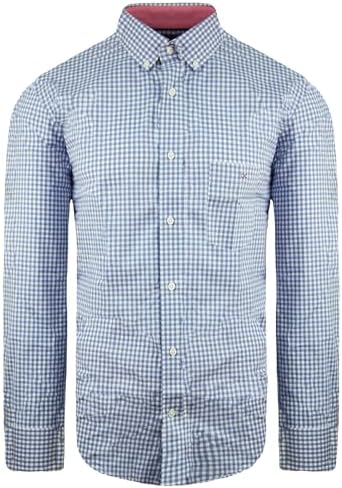 Eden Park Regular Long Sleeve Checkered Blue Mens Oxford Shirt 65CHECHE0007