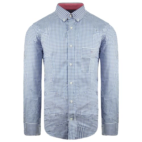 Eden Park Regular Long Sleeve Checkered Blue Mens Oxford Shirt 65CHECHE0007