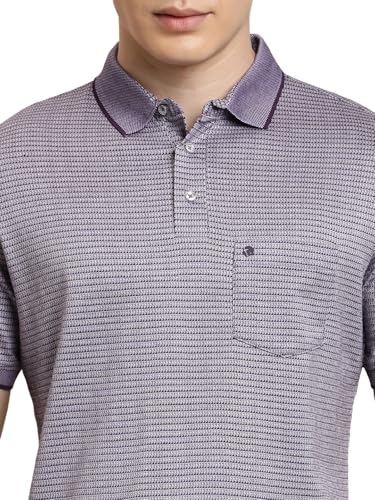 Polo violet pour homme Turtle en pur coton coupe ajustée