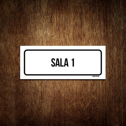 Placa Sinalização - Setor Sala 1-23x9