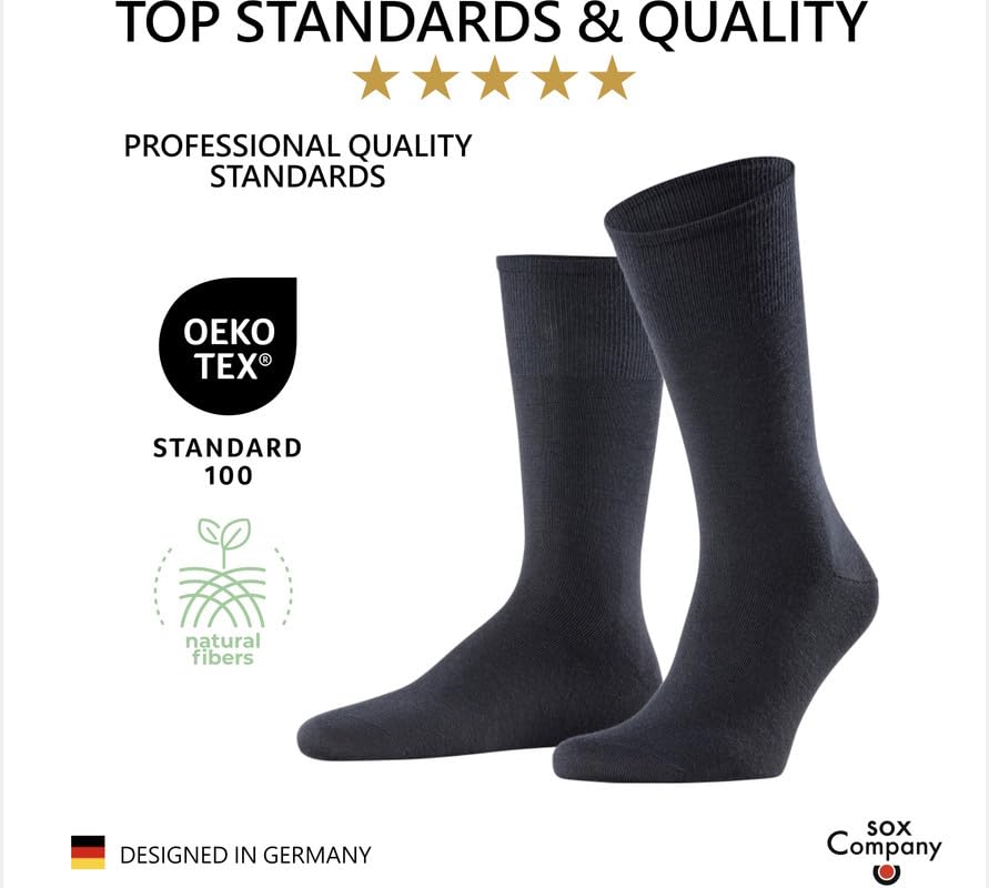 Sox Company 3er, 5er und 10er Pack Socken für das ganze Jahr aus einer Spezialmischung mit Wolle und Baumwolle für Damen und Herren. Langlebige und atmungsaktive Socken für Business und Alltag