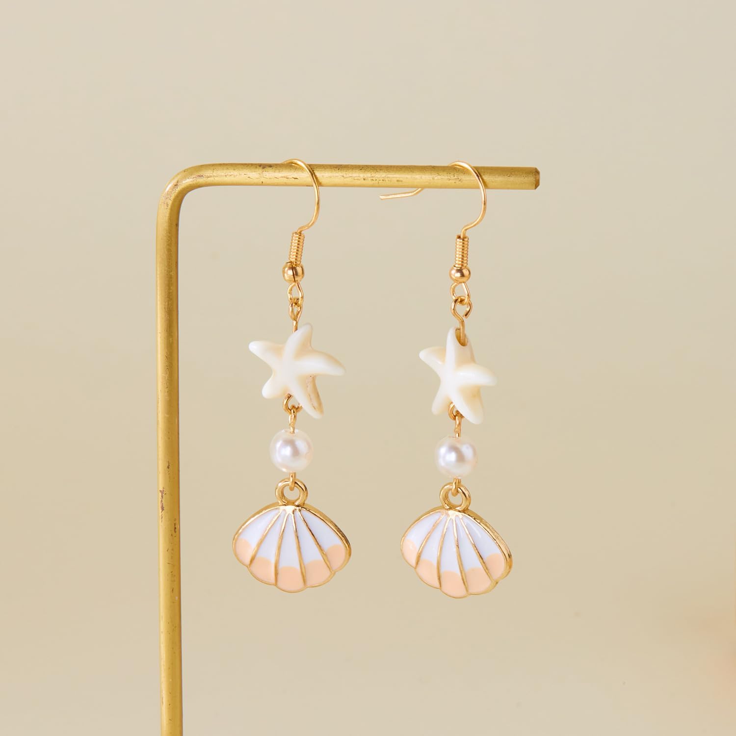 Shell Starfish Earrings Ocean Conch Shell Dangle Earrings for Women Summer Beach Pearl Seahell Tassel Drop Earring Vacation Jewelry Gift - Image 5