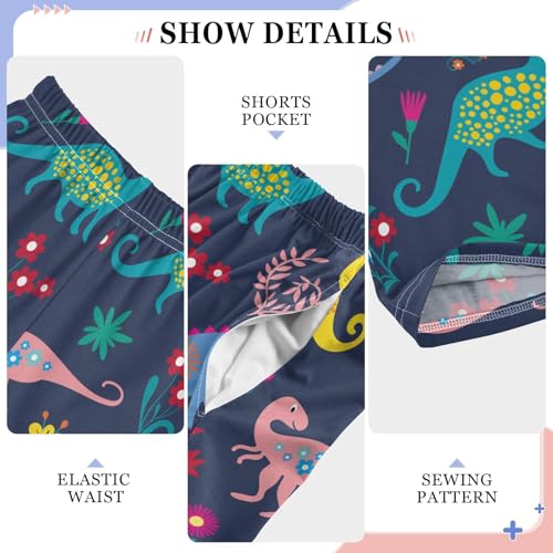 Dinosaur Colorful Animals Boys Pants for Kids Jogger Pants with Pockets S-XL4