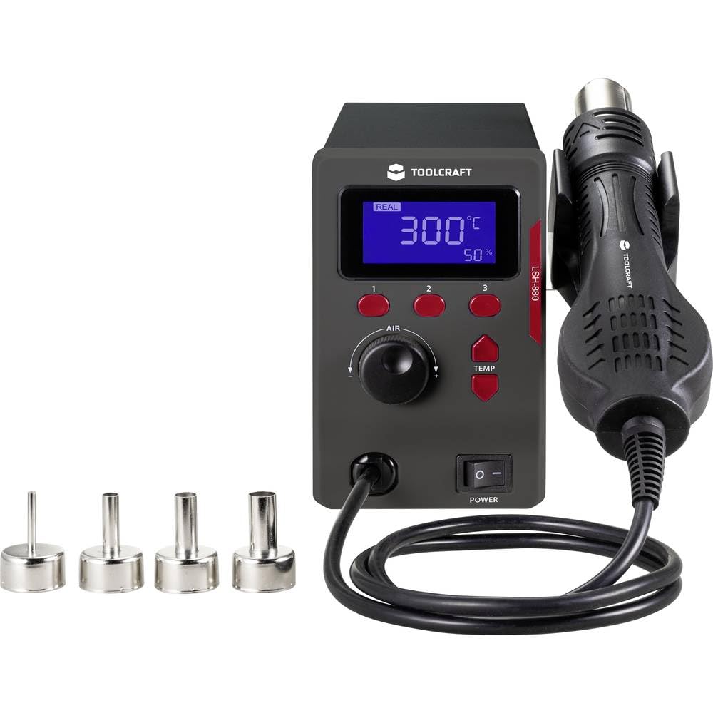 TOOLCRAFT LSH-880 Heißluftstation digital 800 W 100-500 °C