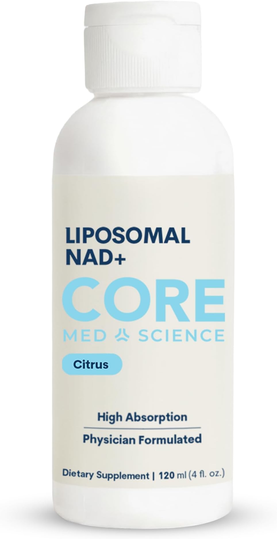 Core Med Science NAD+ Supplement Liposomal Liquid, 100mg NAD Plus โ High Absorption, Physician Developed to Support Cellular Energy, Longevity & Brain Health โ 4 Fl Oz, 30 Servings, Made in USA