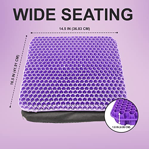 Bulletproof Gel Seat Cushion | Ultra Soft Large Cushion With Cooling Gel Pad & Padded Cover | Orthopedic Cushion For Pressure Relief And Sitting Sores | Seat Cushion For Seniors, Car & Office #TOP6