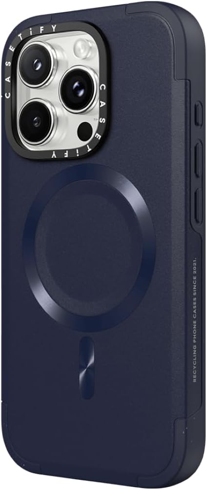 CASETiFY Force Case for iPhone 16 Pro [Slim / 6.6 ft. 3X Military Grade Drop Protection/Compatible with Magsafe] - Navy - Image 2