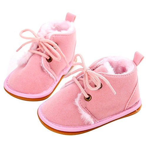 Infant Newborn Baby Girl's Winter Warm Sneakers Non-Slip Rubber Sole Toddler Prewalker Training Shoes2
