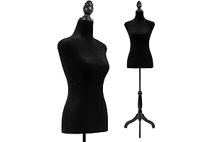 Height-Adjustable 49.6-63.4" Female Mannequin Torso