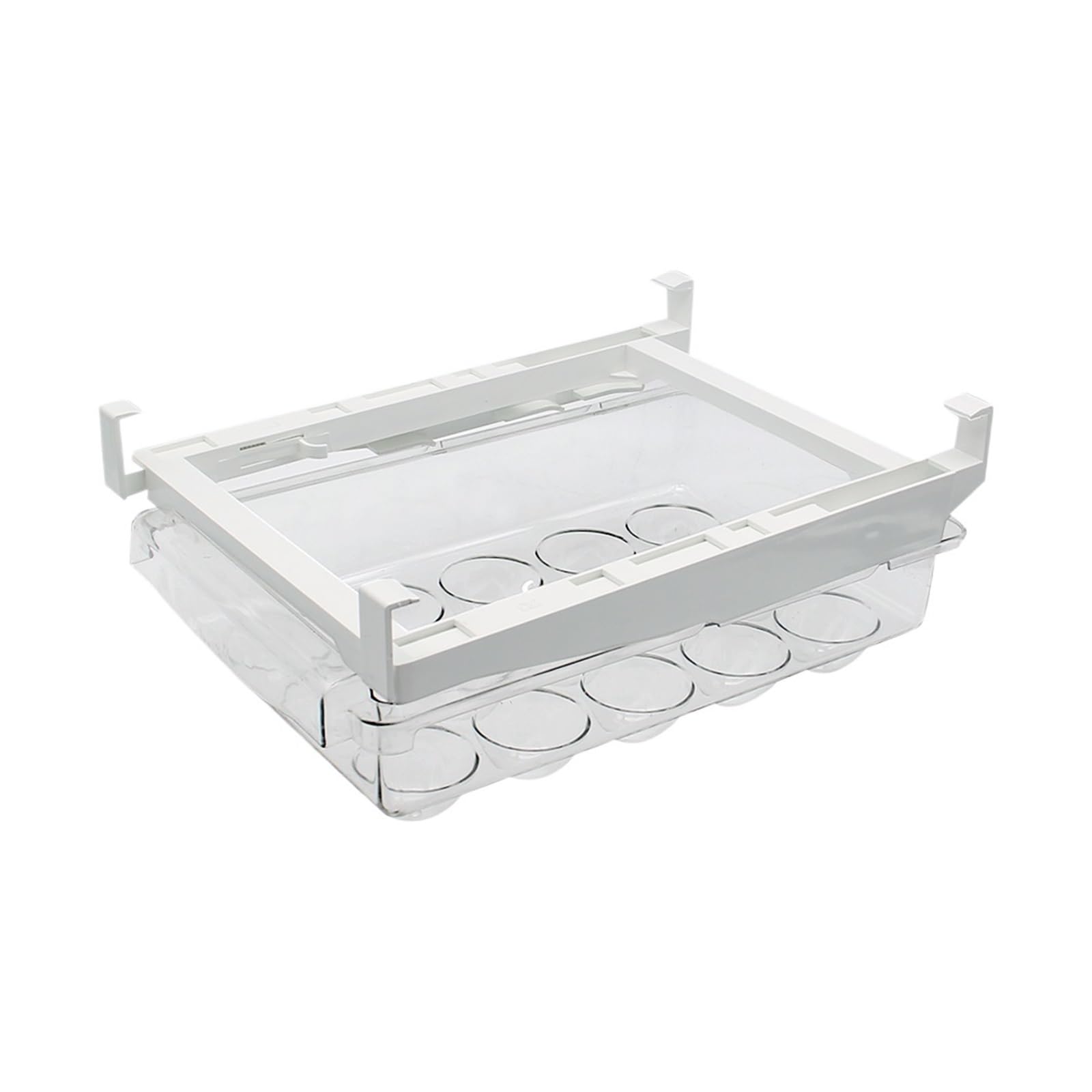Weijtlbod For Egg Kitchen Fruit Food Storage Box Plastic Clear Fridge Organizer Slide Under Shelf Drawer Rack Holder Refrigerator(For Egg)