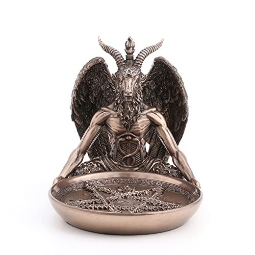 Estatua Baphomet acabado bronce 5.75 pulgadas miniatura 2