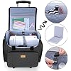 LUXJA Sewing Machine Case with Detachable Dolly, Sewing Machine Tote with Removable Bottom Pad (Patent Design), Black