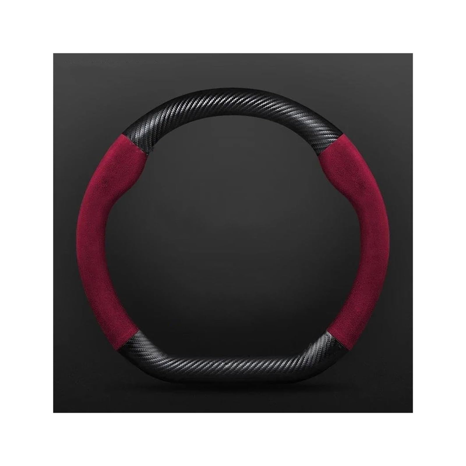 Volantes Funda para Volante Coche 38cm Cuero para Chevy, para Cruze, para Malibu, para Sail, para Spark, para Captiva, para Equinox Funda Volante(D Style A Red)