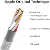 Paquete de 4 Cargadores Originales Certificados MFi de Apple, Cable de Carga Lightning a USB Compatible con iPhone 14/13/12/11 Pro/11/XS MAX/XR/8/7/6s Plus, iPad Pro/Air/Mini, iPod Touch (3.3 pies) 7