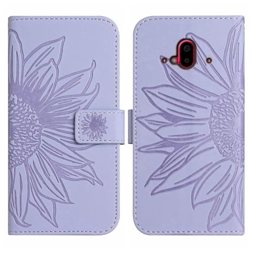 Rfvzubemok Compatible with Fujitsu Arrows F-52B Cover,Compatible with Fujitsu Arrows F-52B Flip Kickstand Card Slots Magnetic Closure Phone Case Purple