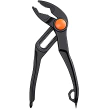 Crosstar Water Pump Pliers, 4inch Mini Groove Joint Pliers,Quick Release Tongue, 18-Position Adjustment, V-Jaw, Rust-Resistant Teflon Coating, EDC Plier for Tight Spaces, Multi-Purpose & Easy Carry