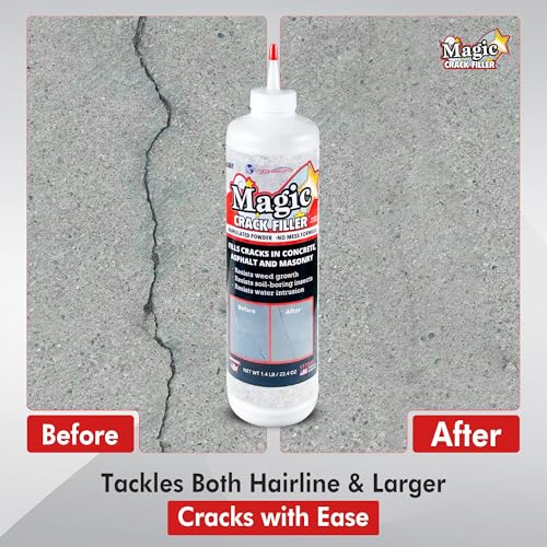 Gray 1.4 LB Magic Crack Filler Bottle - Easy, No-Mess Crack Repair for Concrete, Masonry & Asphalt - Durable & Weather-Resistant - Image 5