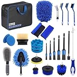 GOYOXOKY Car Cleaning Kit 27Pcs, Car Washing Kit Interior & Exterior With Bag, Car Detailing Kit for Car Motorcycle Bike Cleaning Interior, Exterior, Wheels, Dashboard, Vents, Car Care Gift Set