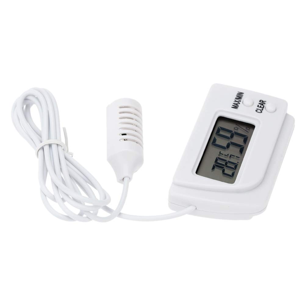 JFDBGU Mini Digital Pet Sensor Thermometer TERMOMETRO Pratico Temperatura E MISURATORE di umidità INCUBUCATORE Pet Temperatister Meter