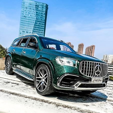 Image of Alloy Car Model Diecasts Metal Toy with Sound /Light /Pull-Back Off-Road Vehicles Car Model Collection Kids Toys Gift Multicolor Pack of 1 (1:24-Benz AMG GLS63 Green)