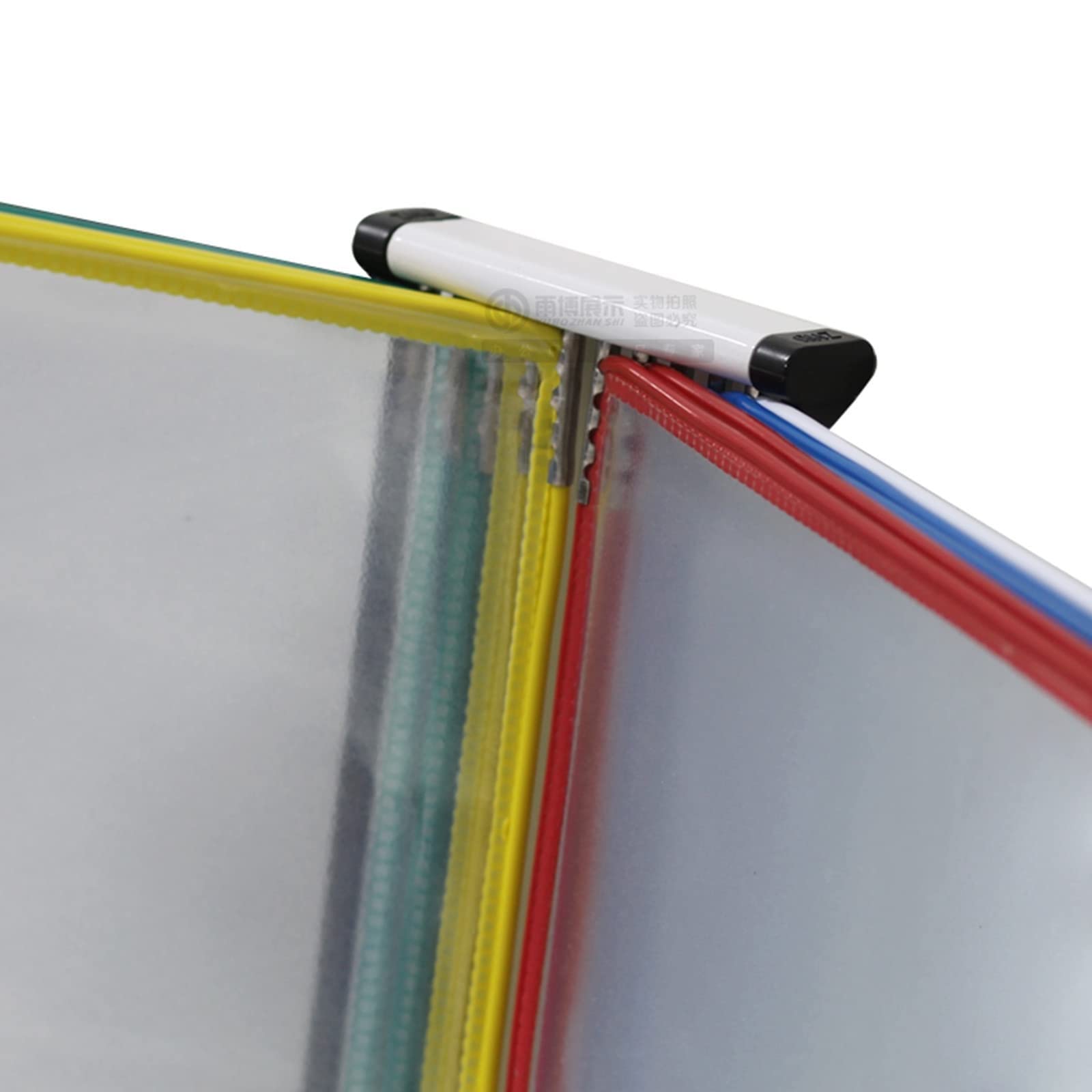 Półka na dokumenty, 10 kieszeni dwustronnych, system informacyjny i wystawienniczy montowany na ścianie, wykonany z PVC metalu(Green)