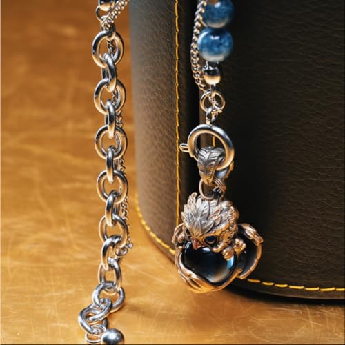 COPPERTIST.WU Griffin Pendant with Interchangeable Gemstones Necklace - Adjustable Fantasy Jewelry Gift for Collector3