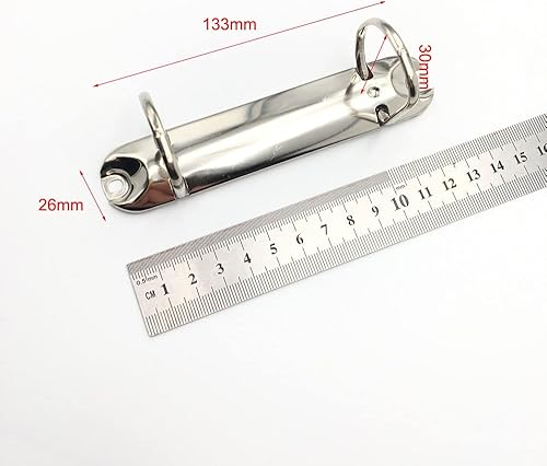 Miniatura 2 de 2 mecanismos de encuadernación superior de 2 anillas, 2 anillos en D, altura interior de 1.18 pulgadas, ancho de base de 0.96 pulgadas, longitud de