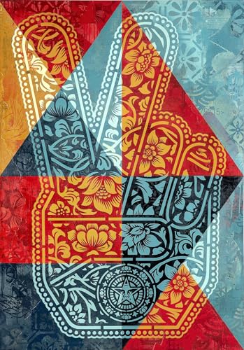 Dibujos de pared Shepard Fairey decoración de salón moderna lienzo artístico 50x70cm