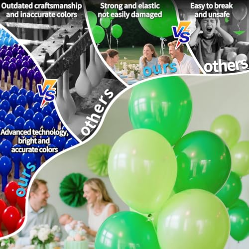 Image of 32 Pack 18 Inch Green Latex Balloons - Premium Quality, High Float Time for Parties, Events, Decorations (Vibrant Green)