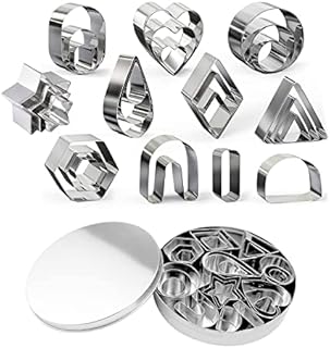Xhwykzz Cookie Cutters 27Pcs Cookie Cutter Set Stainless Steel Star Oval Round Triangle Hexagon Heart Cookie Cutter Cookie Cutters Kids Pastry Cutters