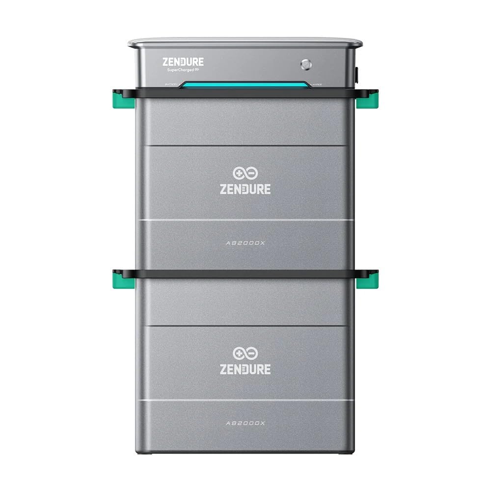Zendure SolarFlow Hyper 2000 - Centrale elettrica da balcone con memoria, ingresso solare da 1800 W, carica AC/uscita 1200 W, micro inverter integrato, TOU, 2 AB2000 X 3840 Wh LiFePO4, 0% IVA
